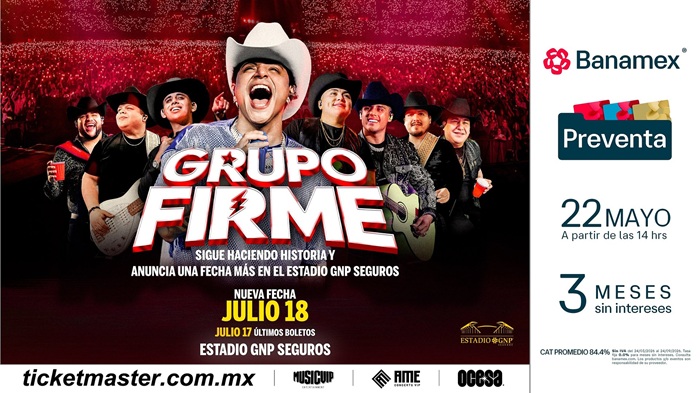 Grupo Firme sigue haciendo historia y anuncia una Fecha más en el Estadio GNP Seguros - AlternativaTlx