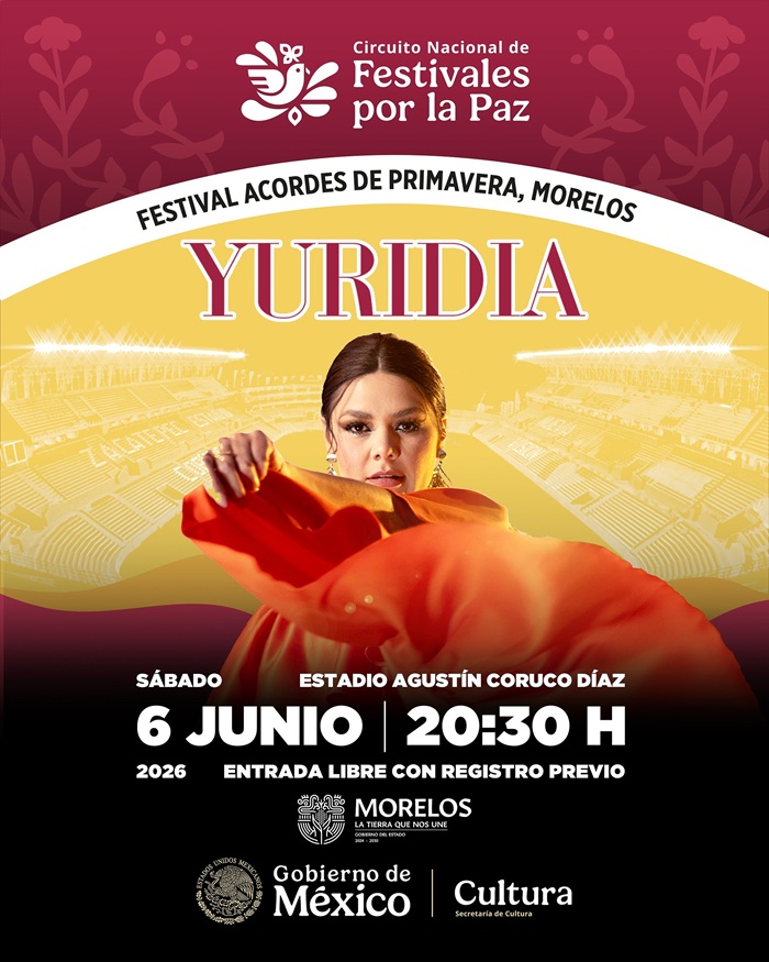 Yuridia llega gratis a morelos como parte del circuito nacional de festivales por la paz - AlternativaTlx