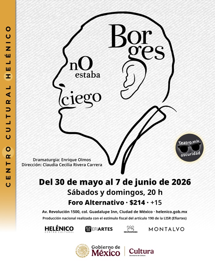 Borges no estaba ciego, una experiencia teatral que se escucha, se toca y se imagina