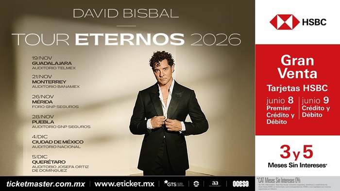 ¡David Bisbal regresa con Tour Eternos 2026! - AlternativaTlx