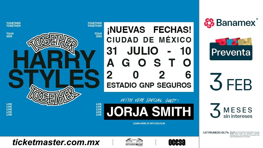 Shows de Harry Styles en el Estadio GNP Seguros podrían Impulsar una Derrama Económica de hasta 3 Mil Millones de Pesos, de acuerdo con la CANACO