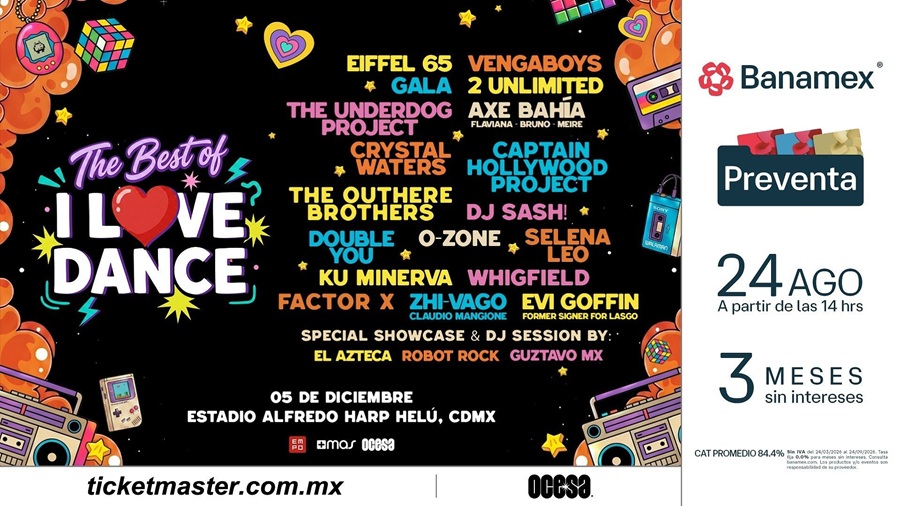 El Festival de Eurodance y Nostalgia más Importante de México Regresa a la CDMX: I Love Dance 2026 — El Más Grande en sus 7 Años de Historia