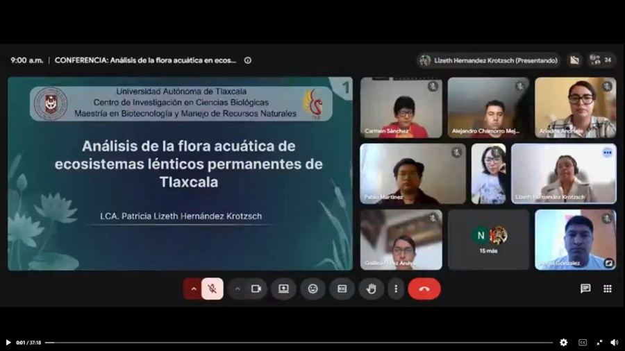 Estudiante del CICB-UATx Analiza Flora Acuática de Presa de Atlangatepec y Laguna de Acuitlapilco